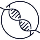 Line drawing of a DNA double helix on a white background