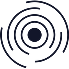 Black concentric circle pattern on a white background